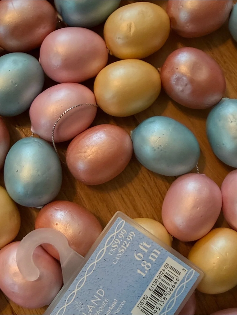 NWT Bundle of 11 Pearlized Easter Egg Garlands - 66ft Total 🐣 🌼